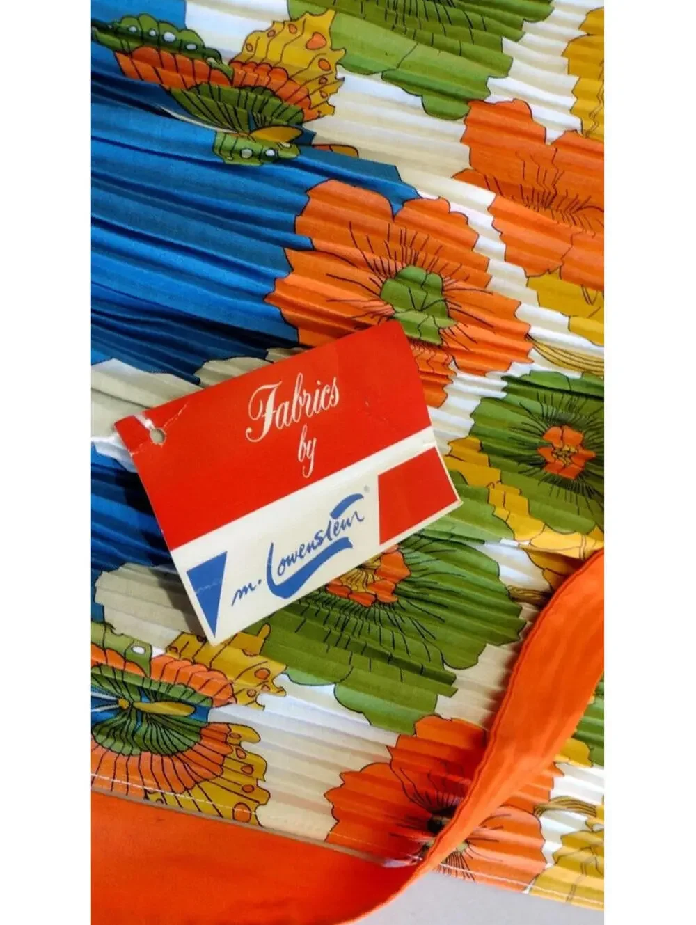 1970s Apron Psychedelic Colors Butterflies Vibrant Colors Lowenstein Deadstock